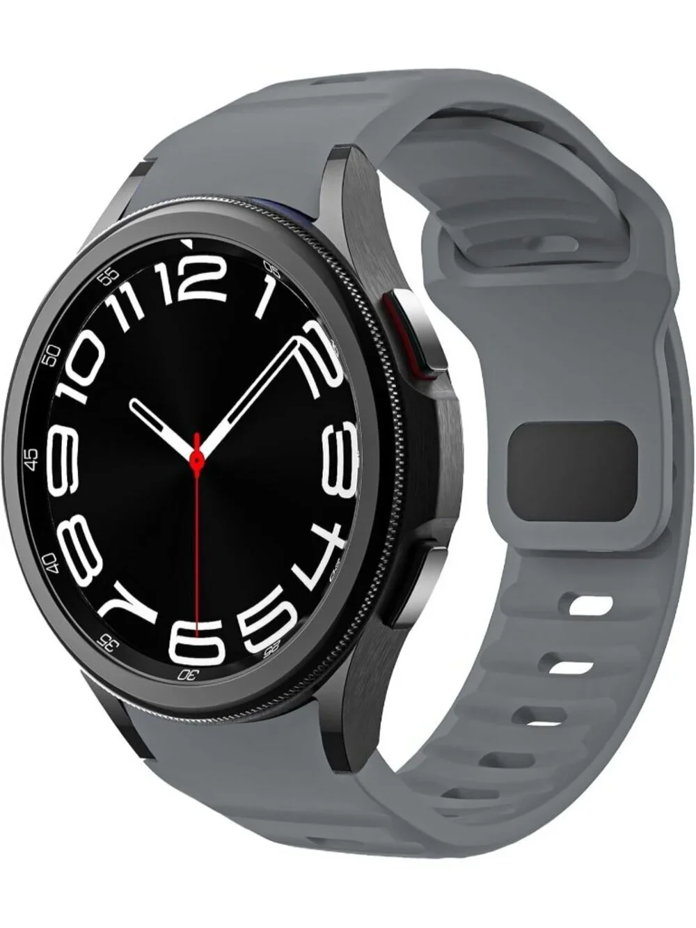 Men's Deep Grey Analog Sport Silicone Replacement Samsung Galaxy Classic Watch